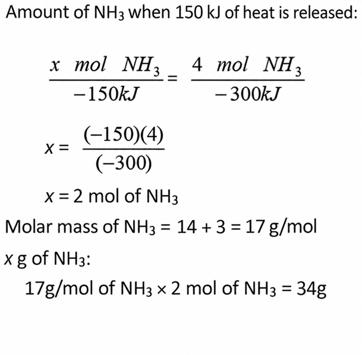 Thermochemistry calculation for question 558